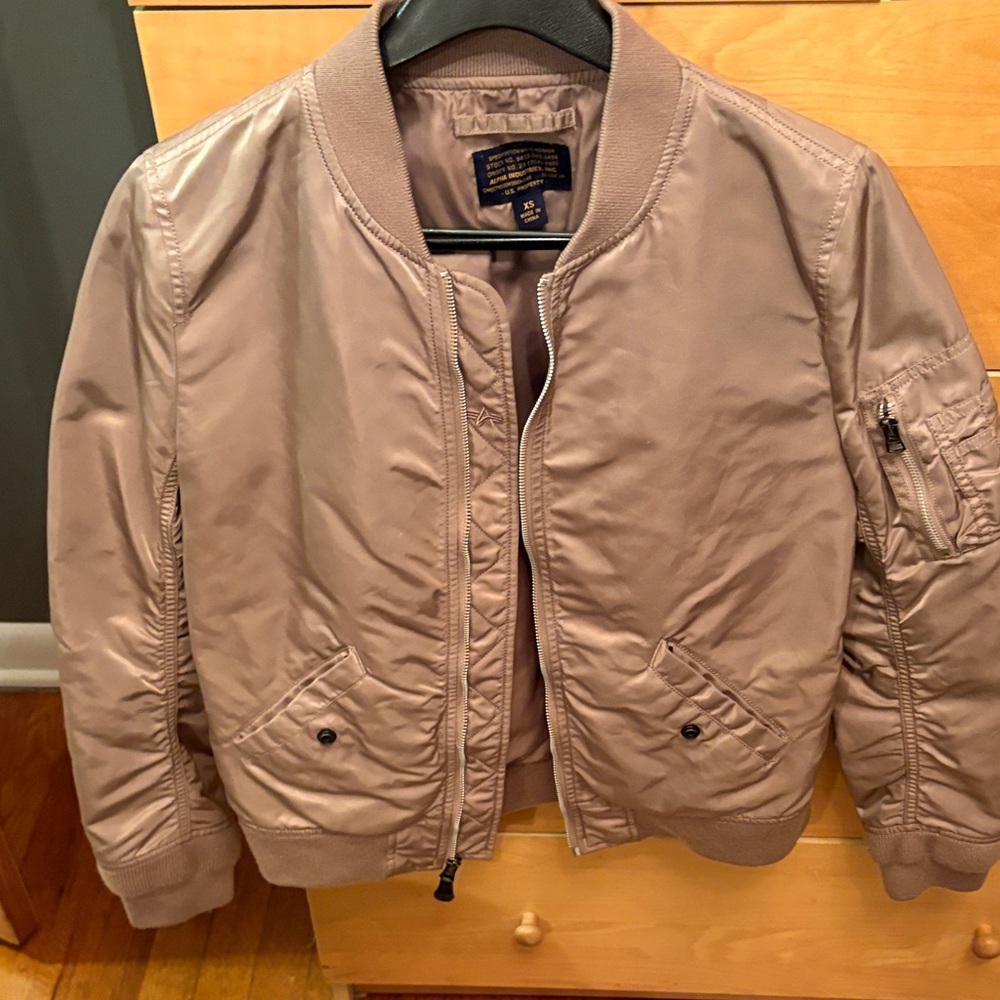 Alpha Industries Light Brown Bomber Jacket
